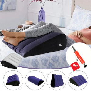 Inflatable Wedge Pillow for Travel Lightweight Lumbar Leg Support Pillow Yoga Posture Cushion Body Positioners Camping Pillow