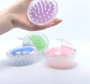 Silicone Scalp Shampoo Massage Brush Washing Massager Shower Soft Head Scalp Silicone Hair Comb