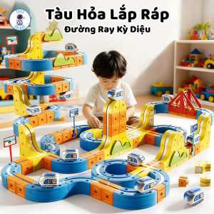 Bộ Xếp Hình Đường Ray Từ Tính Kích Thích Sáng Tạo - Đồ Chơi Giáo Dục STEM Lắp Ráp Phát Triển Trí Tuệ