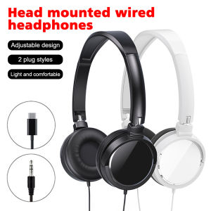 3.5mm/Type-C Plug Wired Headphones Foldable Headphones Bass Stereo Fashion Music Earphones For PC MP3 Smartphones Tablet