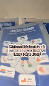 Busy Page Body / Montessori Toys / Mainan Edukasi Anak / Mainan Lepas Tempel / R B