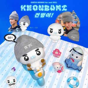 clu CORTIS KEONHO Plushie Healthy Dog Keonbumi Fur Seal Mini Plush Pendant Kpop Fans Gift ulc