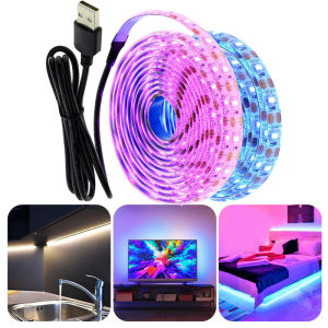 5V LED Light TV Background Decor Strip Lamp LED TV Back Flexible Lighting with USB Cable Plug