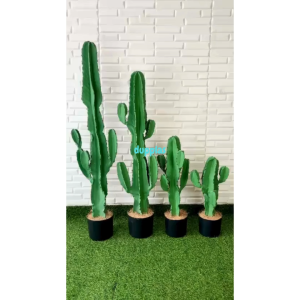 Pohon Hias Tanaman Artificial Kaktus Koboi Latex Pot Dasar Hitam Variasi Tinggi Dekorasi Cafe Hiasan Ruangan Semi Outdoor