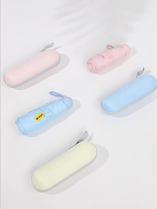 ร่มพับ แบบพกพา ร่มกันแดด กันฝน UV น้ำหนักเบา พร้อมกล่องเก็บ