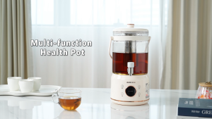 3L Health Pot Electric Kettle Flower Tea Barrel With Faucet High Borosilicate Glass Split Design Stew and Boil Integrated Teapot Multi-function Kettle Household Camping Office