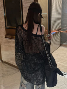 BINKAFENNY | Elegant Black Lace Short Sleeve Blouse