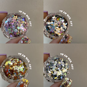Yifannail Star Moon Mixed Sequins Mixed Color Flash Strawberry Star Sequin Nail Ornament A8