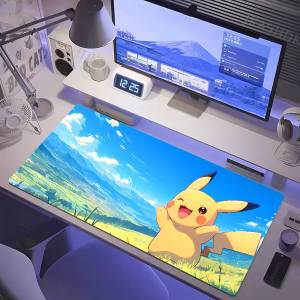 Bandai | Pokemon Mimikyu Gaming Mouse Pad Large Desk Mat 2MM Stitched Edge Non Slip Rubber Base Keyboard Pad Office Laptop Table Decor