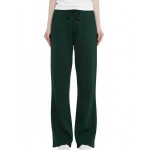 Slim Fit Yoga Pants Drapey Hemmed Vintage Green Versatile Casual Long Trousers American Style Cotton Straight Leg Pants