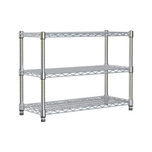 Haya Multi-Functional Kitchen Storage Rack Home Shelf Stainless Steel Color Hollow Mesh Metal Flower Rack Adjustable Height