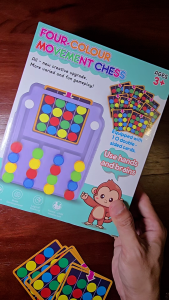 OSSDE Four-Colour Movement Chess Kids Logic Puzzle & Color Matching Game Educational Montessori Toy