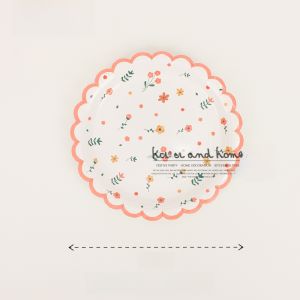 Nordic Style Disposable Paper Plates for Picnic Camping Baby Party Cake Fruit Dessert Eco-Friendly Breakage-Resistant Tableware