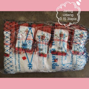 Jaring Udang setengah jadi 3Lapis( 0.15 1½x50mdx70yds)