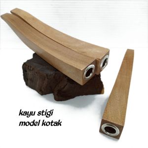 Pipa once cangklong varian kotak 12cm kayu Cendana wangi galih asem kalimosodo kelor hitam stigi liwung bajakah kemuning INZ 20