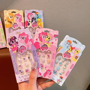 เล็บปลอมเด็ก ลาย My Little Pony พร้อมกาวในตัว เล็บเด็ก 12 ชิ้น NA-KD4-MLP