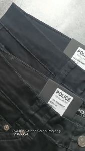 Celana Chino Panjang V Pocket Black Regular Fit Cotton Premium Pria
