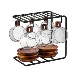 YAGANG | Vintage Elegant Creative Glass Latte Coffee Cup and Saucer Set
