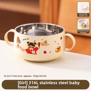 onlycook | Family 4-Person 316L Stainless Steel Kids Food Bowl