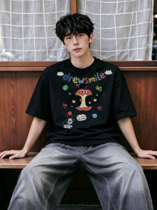 American Cartoon Graffiti Printed Short Sleeve T-Shirt