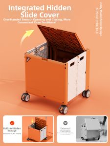 smit | Foldable Rolling Storage Box With Wheels