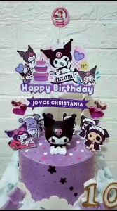 cake topper kuromi cinnamoroll custom nama Aksesori Ulang Tahun Anak Motif Kuromi Dan Melody - Lazada
