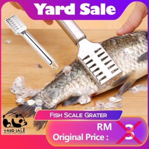 Yard Sale-Kitchen Tool Fish Skin Brush Scraping Fishing Scale Brush Graters Remove Cleaning Knife Cleaning Peeler Scaler