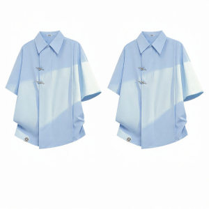 Paul Frank | Traditional Mandarin Collar Casual Shirt Lightweight Breathable Loose