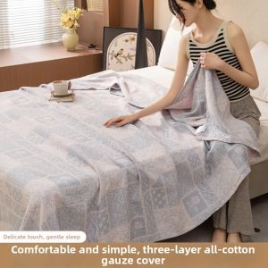 NAIYOUCHENG | 100% Cotton 3-Layer Gauze Blanket