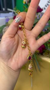 💥สร้อยข้อมือทับทิมมังกรทอง เครื่องประดับมงคลเสริมดวงราษี อัญมณีพลอยแท้คัดพลอยสวย งานฝีมือ ถมทองคำแท้24k เครื่องประดับของแท้มีใบรับประกันดูแลตลอดการใช้งาน AUFU STORE