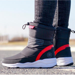 Lesvago women winter boots non-slip waterproof snow boots women thick plush zipper warm ankle boots for woman -40 degrees