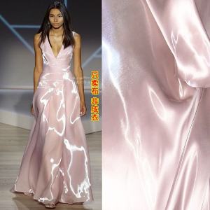 Shiny Crystal Silk Satin Smooth Dress Fabric Liquid-like Stiff Design Material for DIY Crafts Home Decor Childrens Education