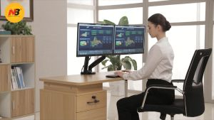 ขาตั้งจอคอมแบบ 1จอ NB F80 (รับจอ17"- 30")PC Monitor Arm Adjustable Gas Spring Full Motion Desktop LCD