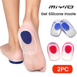 MIYIO 2PCS Silicone Heel Cup Pads Gel  Shoe Inserts Pads Plantar Fasciitis Inserts Foot Care Silica Gel Cushion Pad for Plantar Fasciitis