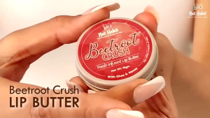 Nat Habit Lip Balm Fresh Beetroot Crush 10gm Lip Butter With Desi Ghee & Raw Honey For Natural Pink Lips Nourishment Dark And Chapped Lips