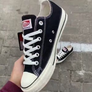 Sepatu Ventela 70s Ethnic Low Black Natural Sneakers Pria Wanita Terbaru