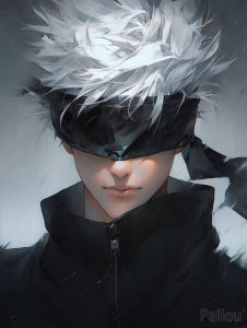 Kayou | Acrylic Paint By Numbers Anime Satoru Gojo Painting By Numbers on Canvas Coloring By Number for Adults Paint Digital Art