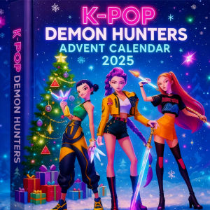 New\Kpop Demon Hunters Advent Calendar KPop Demon Hunters Rumi Mira Zoey% Tiger Christmas Countdown Advent Calendar Gift 24 Days