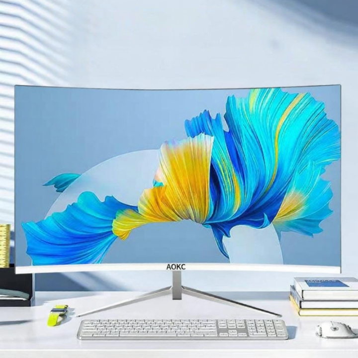 Liquid Filled Computer Monitor 27 Inch Curved 4K IPS Monitor Borderless Computer Screen 32 Inch Flat ...