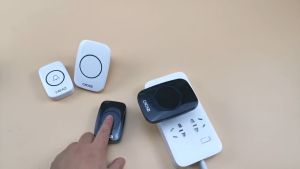 [Gamit PH]Cacazi A10 US Plug Wireless Doorbell 300M Range Home Door Bell Waterproof 60 Chime Ring Battery 1 2 Button AC Electric 1 2 3 Receiver 110v 220V 240V led light for home security office dustproof