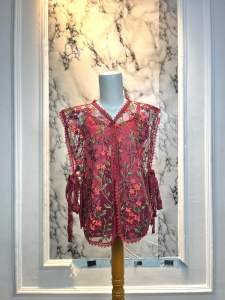 Rompi VEST Tille Garden Baju atasan mix Pola Bunga Wanita cocok buat Kondangan