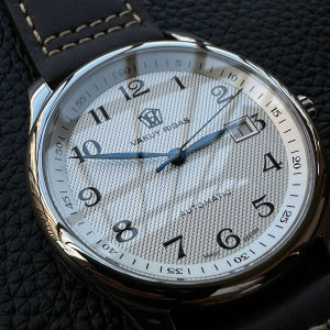 Homage Mens Automatic Mechanical Watch for Seagull ST2130/Asia 2824 Movement Waterproof Grilled Blue Pointer Business Watches