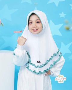 Arrafi AR 849 kids New jilbab hijab kerudung Jersey instan anak kids wanita dobel layer rempel bagian dada TK SD 5 6 7 8 9 10 tahun lucu murah lebaran idul fitri terbaru terlaris viral kekinian ootd best seller 2024 daily simple gratis ongkir COD