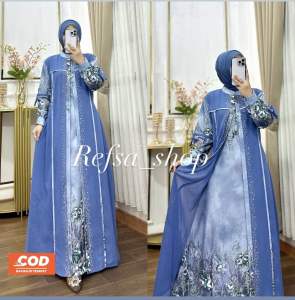 DRESS COCONICHI MIX CERUTY| GAMIS CANTIK MOTIF BUNGA| BAJU PESTA WANITA MUSLIM| GAMIS TERBARU