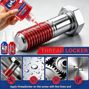 222 50ML Thread Locker Blue 243 Red 271 Locking Nuts Bolts Threadlocker Seal Lock Tight Fasteners Anaerobic Curing Metal Glue