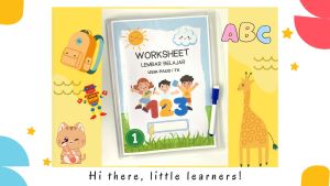 [TERMURAH] Worksheet Edukasi dan Aktivitas Belajar Anak PAUD 2 - 4 Tahun VOL 1 Free Spidol & Map
