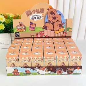 Capybara & Labubu Cartoon Keychain Blind Box Set - 24PCS Cute Surprise Keychains - Kid Toy Friends Birthday Gift
