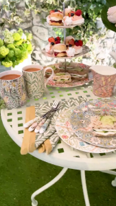 Bộ Ly Khay Sứ Cao Cấp Portmeirion SPODE MORRIS & CO Dùng Được Lò Vi Sóng - Chính Hãng Nhập Khẩu Anh Quốc
