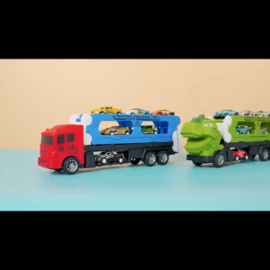 Childrens Educational Alloy DinosaurEngineering Vehicle Transforming Big TruckTrack Ejection Car Boys Toy for 3-6 YearOlds