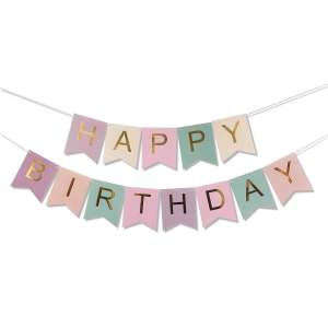 2.5meter Happy Birthday gilded letters banner for party needs party supplies